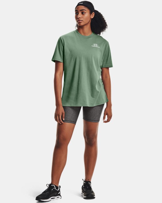 Women's UA Graphic Oversized Short Sleeve, Green, pdpMainDesktop image number 2